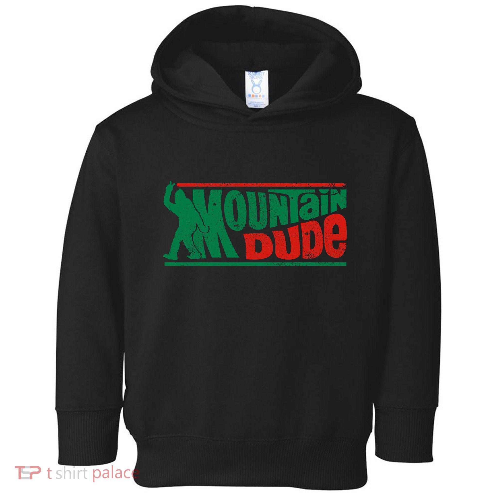 Mountain Dude Funny Bigfoot Sasquatch Rock On Hiking Vintage Toddler Hoodie