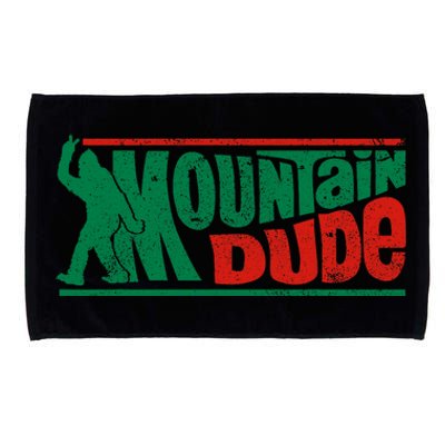 Mountain Dude Funny Bigfoot Sasquatch Rock On Hiking Vintage Microfiber Hand Towel