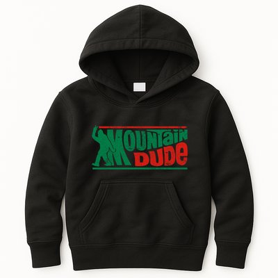 Mountain Dude Funny Bigfoot Sasquatch Rock On Hiking Vintage Kids Hoodie