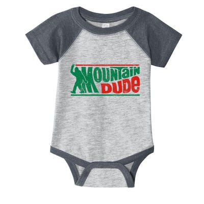 Mountain Dude Funny Bigfoot Sasquatch Rock On Hiking Vintage Infant Baby Jersey Bodysuit