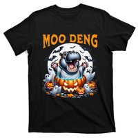 Moo Deng Funny Hippo Baby Pigmy Hippo Halloween Moo Deng T-Shirt