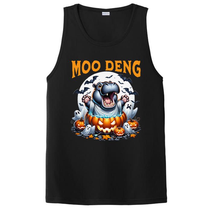 Moo Deng Funny Hippo Baby Pigmy Hippo Halloween Moo Deng PosiCharge Competitor Tank