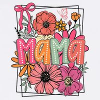 Mother'S Day Floral Mama Coquette Bow Mama Flower Girl Sweatshirt