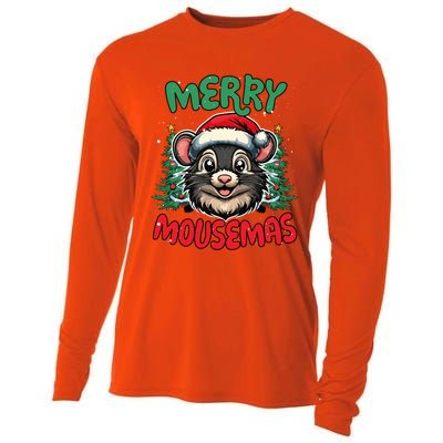 Merry Duckmas Funny Christmas Duck Lover Meaningful Gift Cooling Performance Long Sleeve Crew