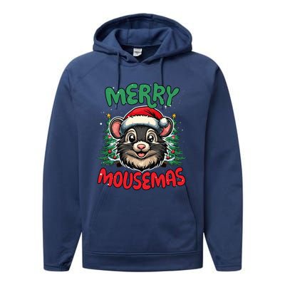 Merry Duckmas Funny Christmas Duck Lover Meaningful Gift Performance Fleece Hoodie