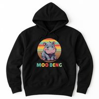 Moo Deng Funny Hippopotamus Apparel Baby Hippo Meme Hoodie