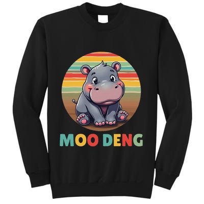 Moo Deng Funny Hippopotamus Apparel Baby Hippo Meme Sweatshirt