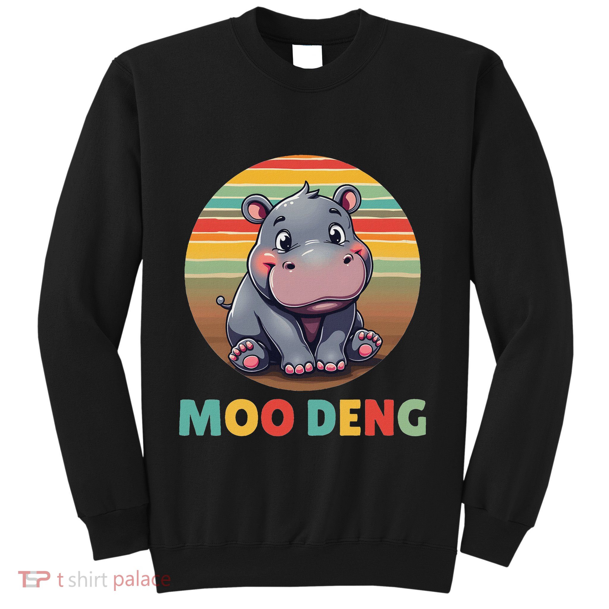 Moo Deng Funny Hippopotamus Apparel Baby Hippo Meme Sweatshirt