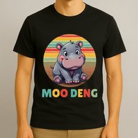 Moo Deng Funny Hippopotamus Apparel Baby Hippo Meme T-Shirt