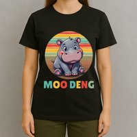 Moo Deng Funny Hippopotamus Apparel Baby Hippo Meme T-Shirt