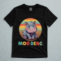 Moo Deng Funny Hippopotamus Apparel Baby Hippo Meme T-Shirt
