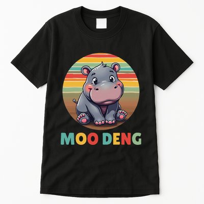 Moo Deng Funny Hippopotamus Apparel Baby Hippo Meme Tall T-Shirt