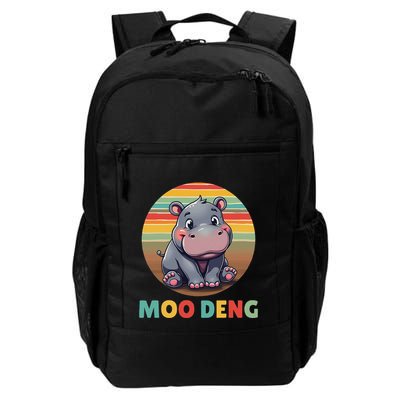 Moo Deng Funny Hippopotamus Apparel Baby Hippo Meme Backpack