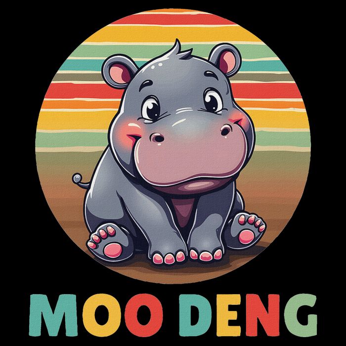Moo Deng Funny Hippopotamus Apparel Baby Hippo Meme Backpack