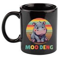 Moo Deng Funny Hippopotamus Apparel Baby Hippo Meme 11oz C Handle Ceramic Mug