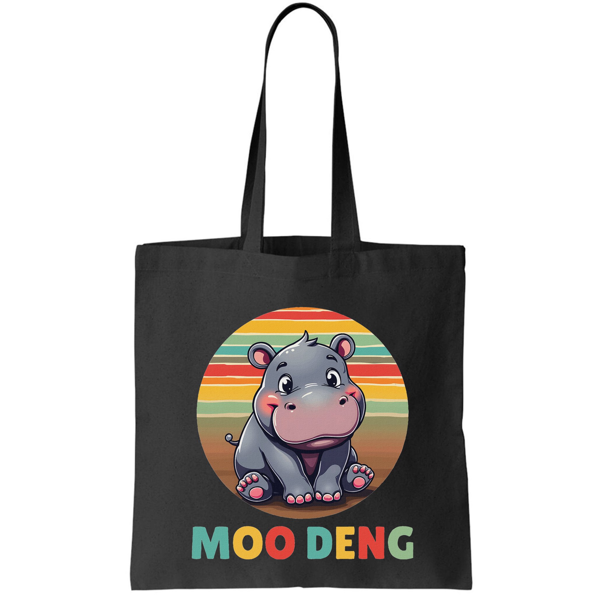 Moo Deng Funny Hippopotamus Apparel Baby Hippo Meme Bag