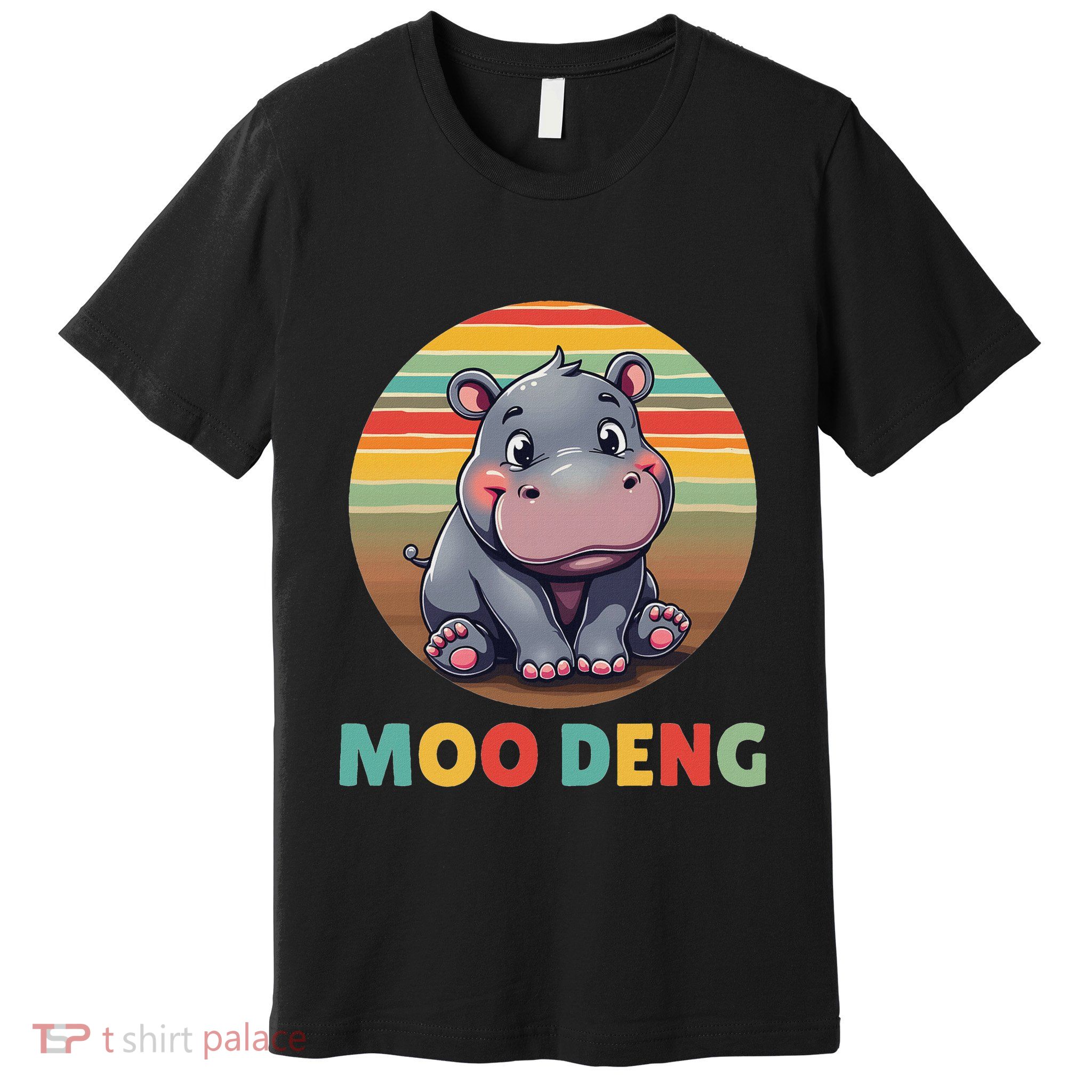Moo Deng Funny Hippopotamus Apparel Baby Hippo Meme Premium T-Shirt
