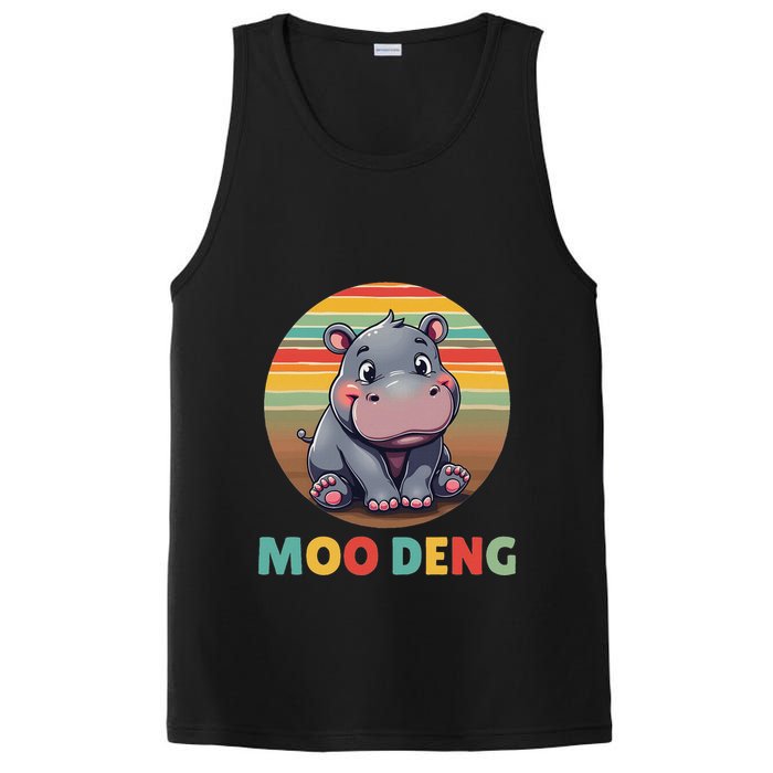 Moo Deng Funny Hippopotamus Apparel Baby Hippo Meme PosiCharge Competitor Tank