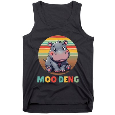 Moo Deng Funny Hippopotamus Apparel Baby Hippo Meme Tank Top