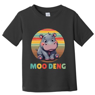 Moo Deng Funny Hippopotamus Apparel Baby Hippo Meme Toddler T-Shirt