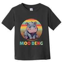 Moo Deng Funny Hippopotamus Apparel Baby Hippo Meme Toddler T-Shirt