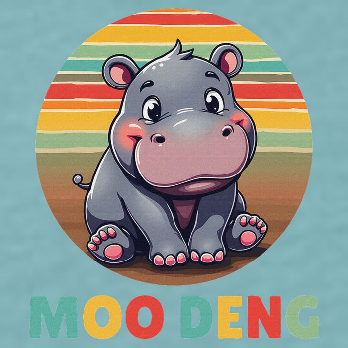 Moo Deng Funny Hippopotamus Apparel Baby Hippo Meme Sueded Cloud Jersey T-Shirt