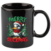 Merry Duckmas Funny Christmas Duck Lover Cool Gift 11oz C Handle Ceramic Mug