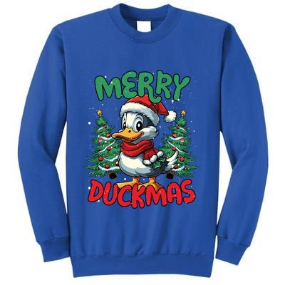 Merry Duckmas Funny Christmas Duck Lover Cool Gift Sweatshirt