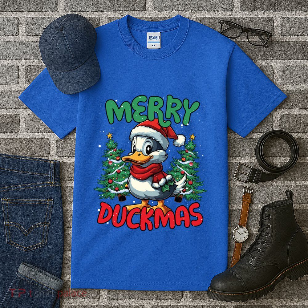 Merry Duckmas Funny Christmas Duck Lover Cool Gift Tall T-Shirt
