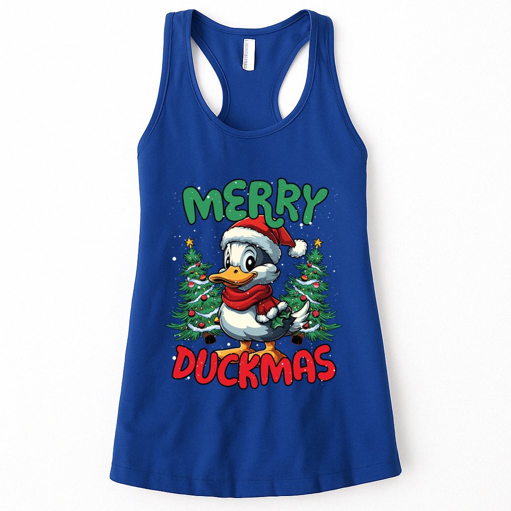 Merry Duckmas Funny Christmas Duck Lover Cool Gift Womens Tank Top