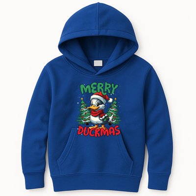 Merry Duckmas Funny Christmas Duck Lover Cool Gift Kids Hoodie