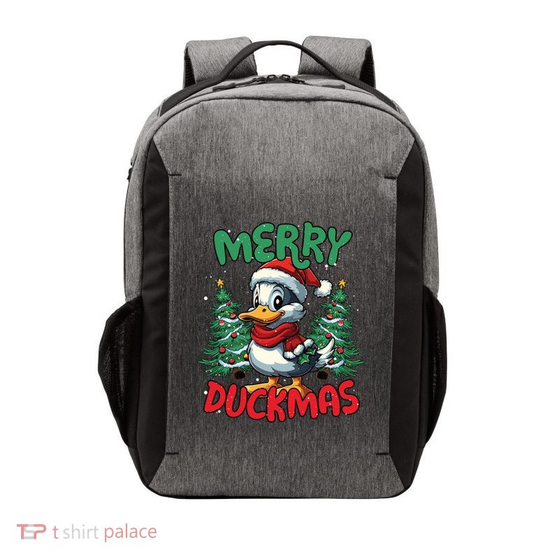 Merry Duckmas Funny Christmas Duck Lover Cool Gift Vector Backpack