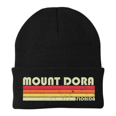 Mount Dora Fl Florida Funny City Home Roots Gift Retro 80s Beanie