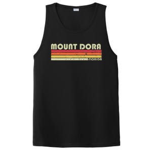 Mount Dora Fl Florida Funny City Home Roots Gift Retro 80s PosiCharge Competitor Tank