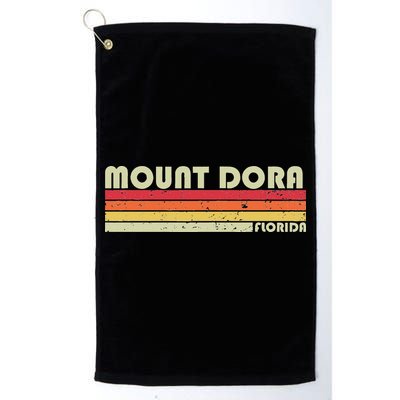 Mount Dora Fl Florida Funny City Home Roots Gift Retro 80s Golf Towel