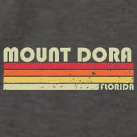 Mount Dora Fl Florida Funny City Home Roots Gift Retro 80s Vector Backpack
