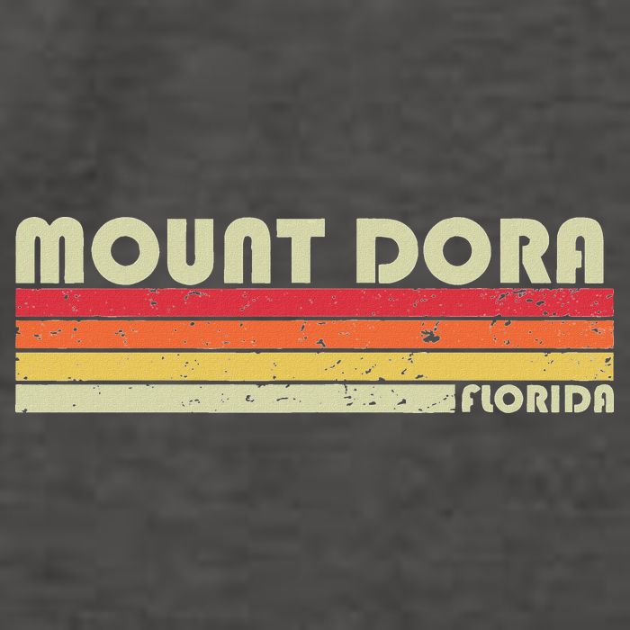 Mount Dora Fl Florida Funny City Home Roots Gift Retro 80s Vector Backpack