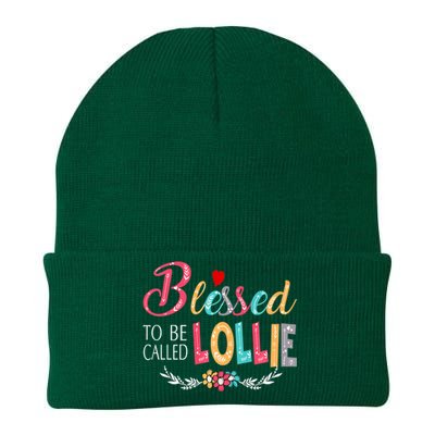 Mothers Day Gift Blessed To Be Called Lollie Knit Cap Winter Beanie