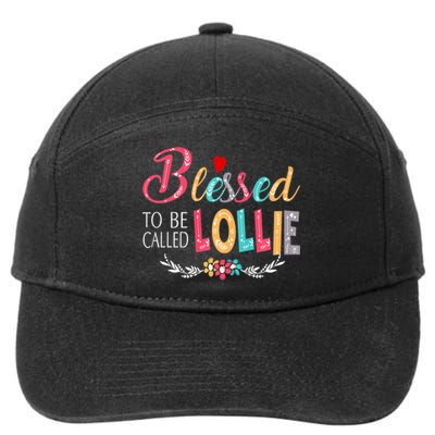 Mothers Day Gift Blessed To Be Called Lollie 7-Panel Snapback Hat