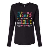 Mothers Day Gift Blessed To Be Called Lollie Womens Cotton Relaxed Long Sleeve T-Shirt