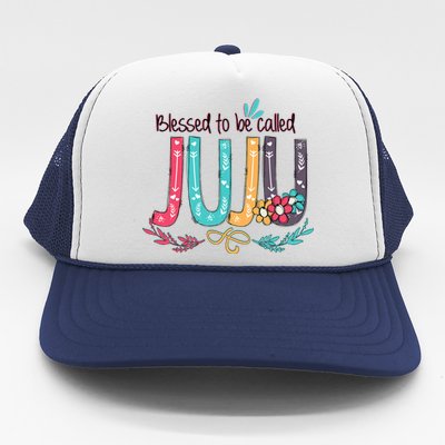 Mothers Day Gift Blessed To Be Called Juju Trucker Hat