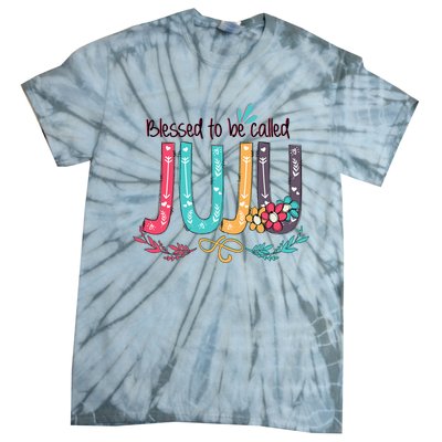 Mothers Day Gift Blessed To Be Called Juju Tie-Dye T-Shirt