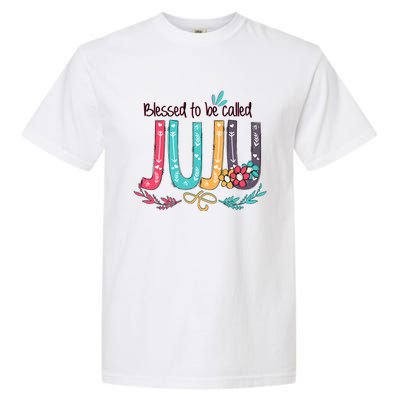 Mothers Day Gift Blessed To Be Called Juju Garment-Dyed Heavyweight T-Shirt