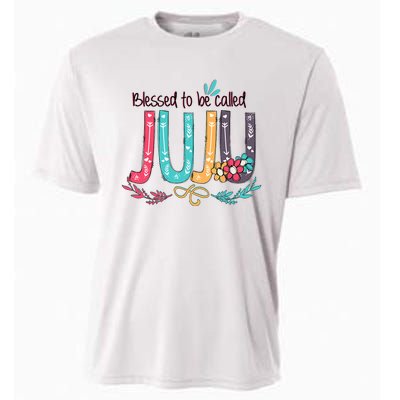 Mothers Day Gift Blessed To Be Called Juju Cooling Performance Crew T-Shirt