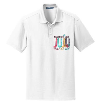 Mothers Day Gift Blessed To Be Called Juju Dry Zone Grid Polo