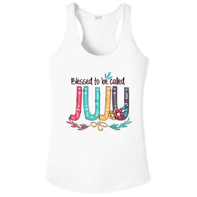 Mothers Day Gift Blessed To Be Called Juju Ladies PosiCharge Competitor Racerback Tank