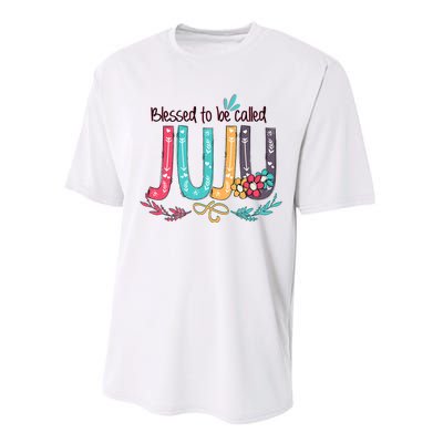 Mothers Day Gift Blessed To Be Called Juju Performance Sprint T-Shirt