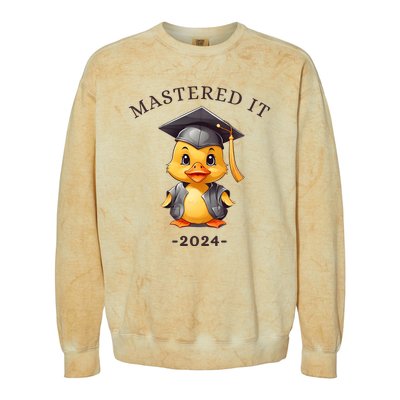 Masters Degree Graduation 2024 Mastered It Colorblast Crewneck Sweatshirt