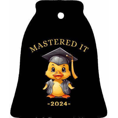 Masters Degree Graduation 2024 Mastered It Ceramic Bell Ornament