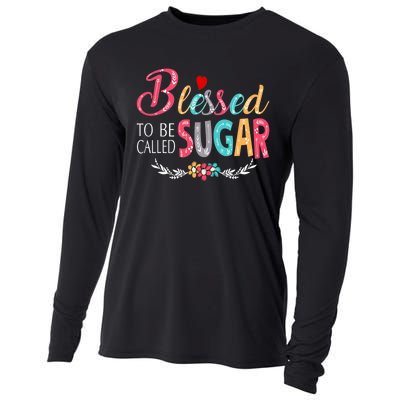 Mothers Day Gift Blessed To Be Called Sugar Cooling Performance Long Sleeve Crew